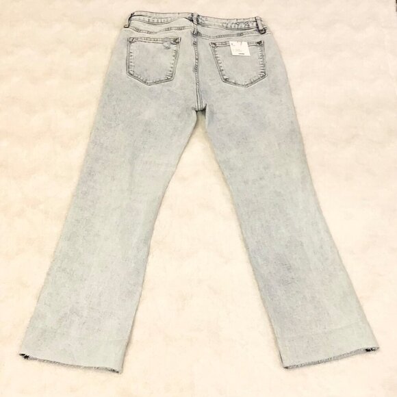 Vigoss 29 (8) NWT Stevie Crop Straight High Rise Women’s Jeans Distressed - Picture 4 of 12